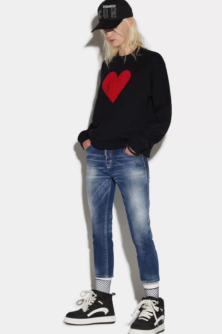 Dsquared2 Medium Clean Wash Cool Girl Cropped Jeans>Donna Jeans