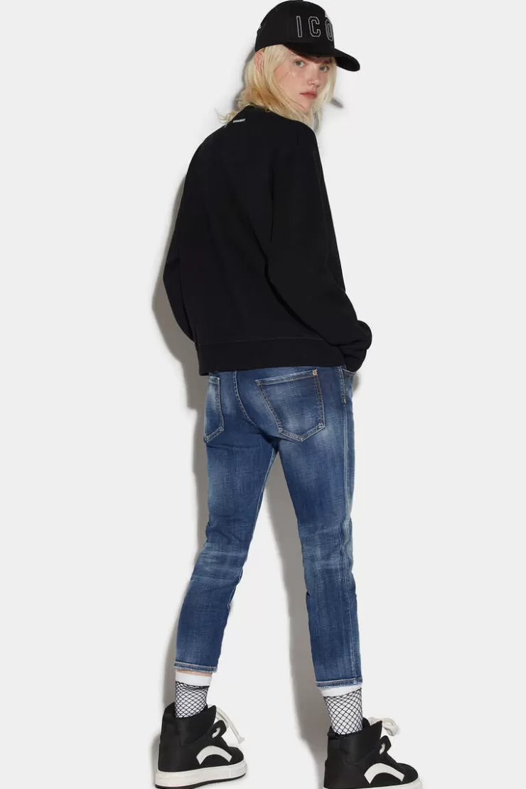 Dsquared2 Medium Clean Wash Cool Girl Cropped Jeans>Donna Jeans