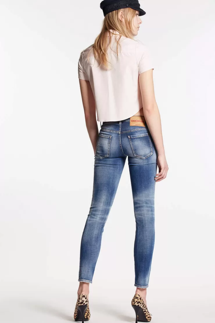 Dsquared2 Medium Clean Wash Jennifer Jeans>Donna Jeans
