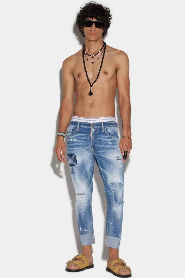Dsquared2 Medium Denim Patches Wash Sailor Jeans>Uomo Jeans