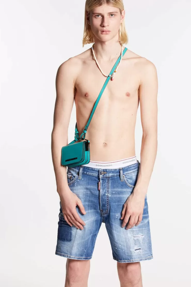 Dsquared2 Medium E Square Wash All Over Print Short>Uomo Pantaloni Corti