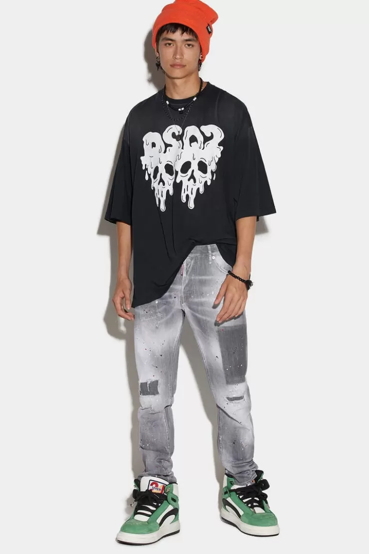 Dsquared2 Medium Grey Dark Patches Wash Cool Guy Jeans>Uomo Jeans