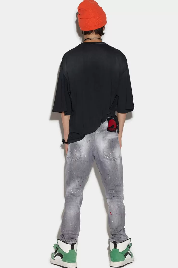 Dsquared2 Medium Grey Dark Patches Wash Cool Guy Jeans>Uomo Jeans