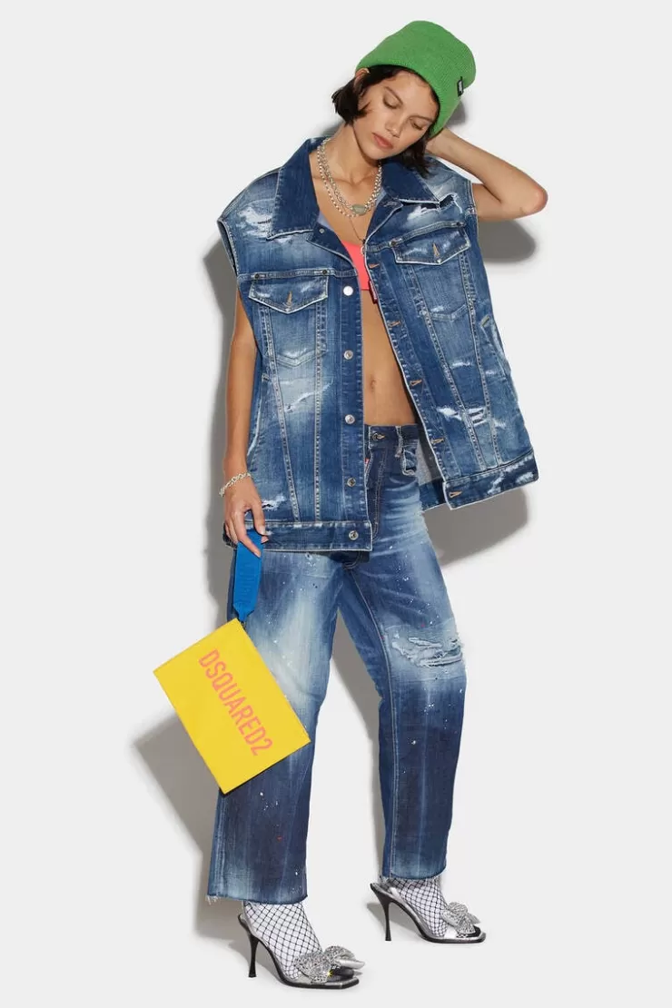 Dsquared2 Medium Powder Spots Wash L.A. Jeans>Donna Jeans