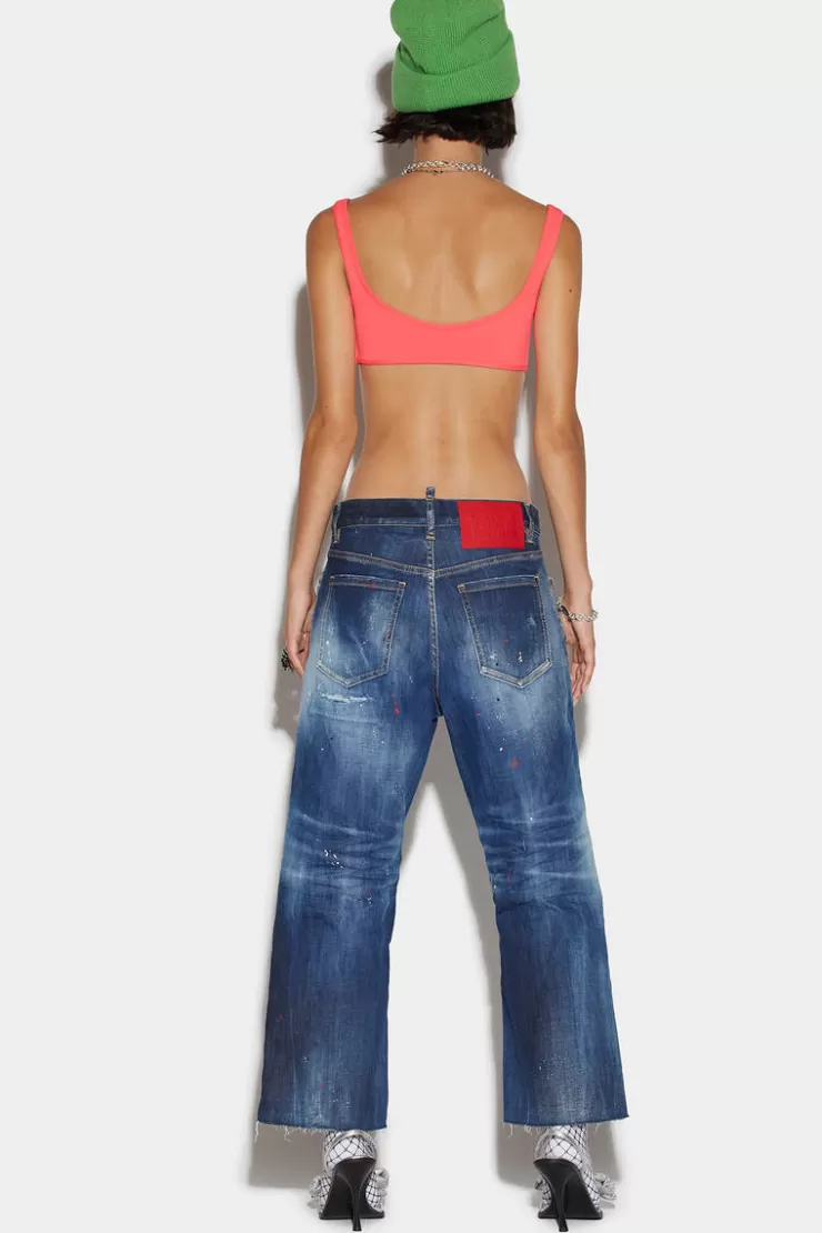 Dsquared2 Medium Powder Spots Wash L.A. Jeans>Donna Jeans