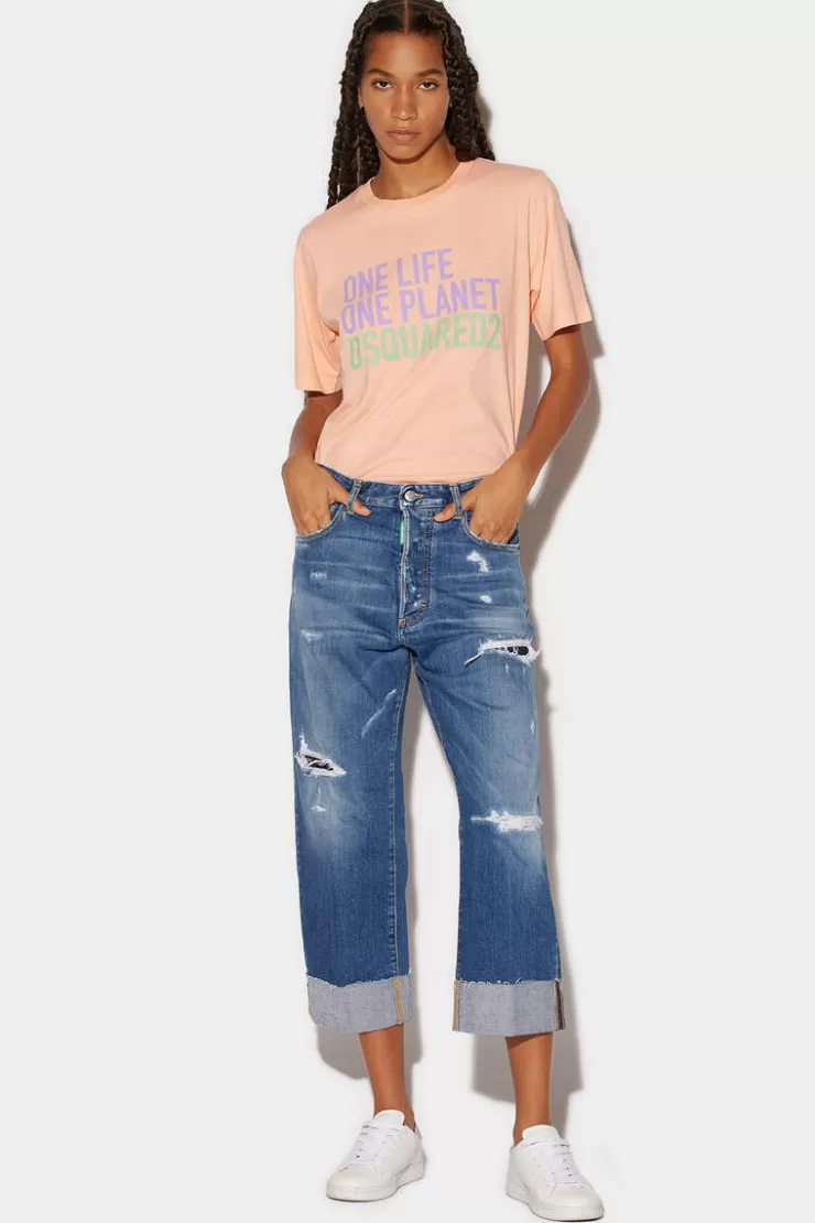 Dsquared2 Medium Ripped Wash L.A. Jeans>Donna Jeans