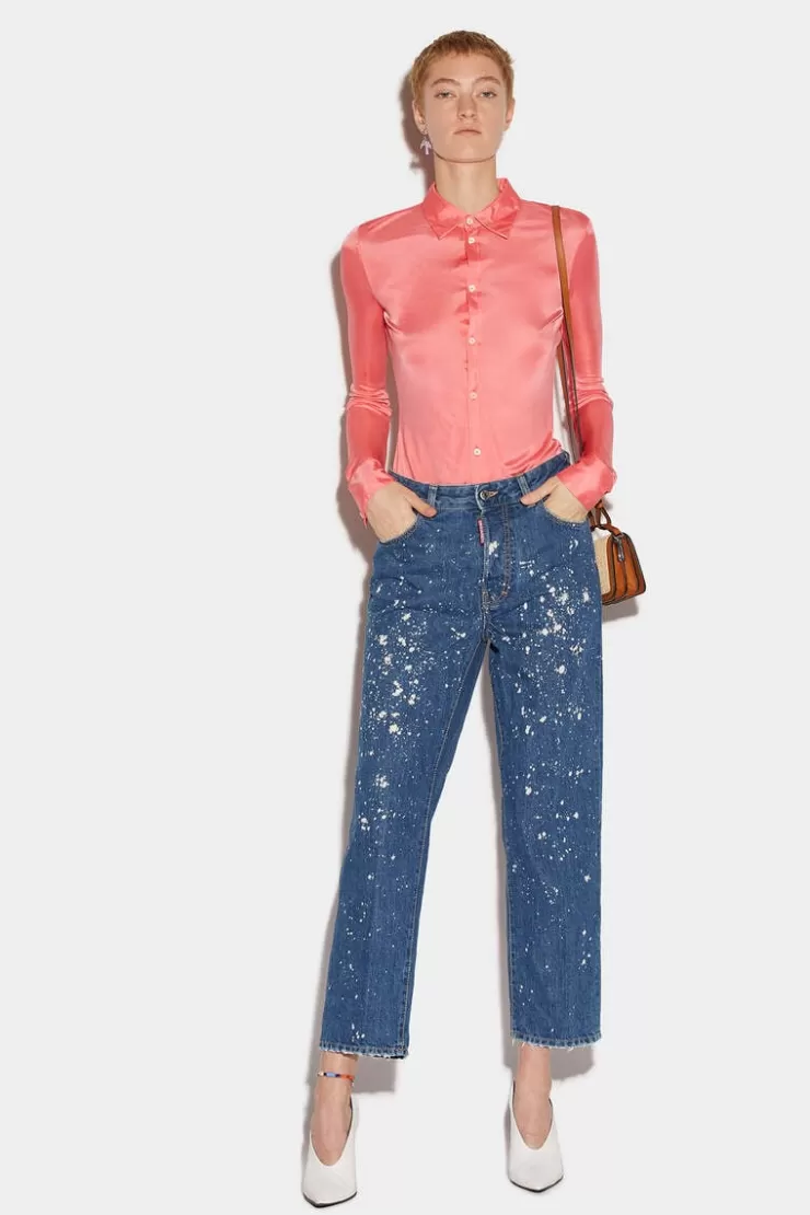 Dsquared2 Medium Sea Salt Wash Boston Jeans>Donna Jeans
