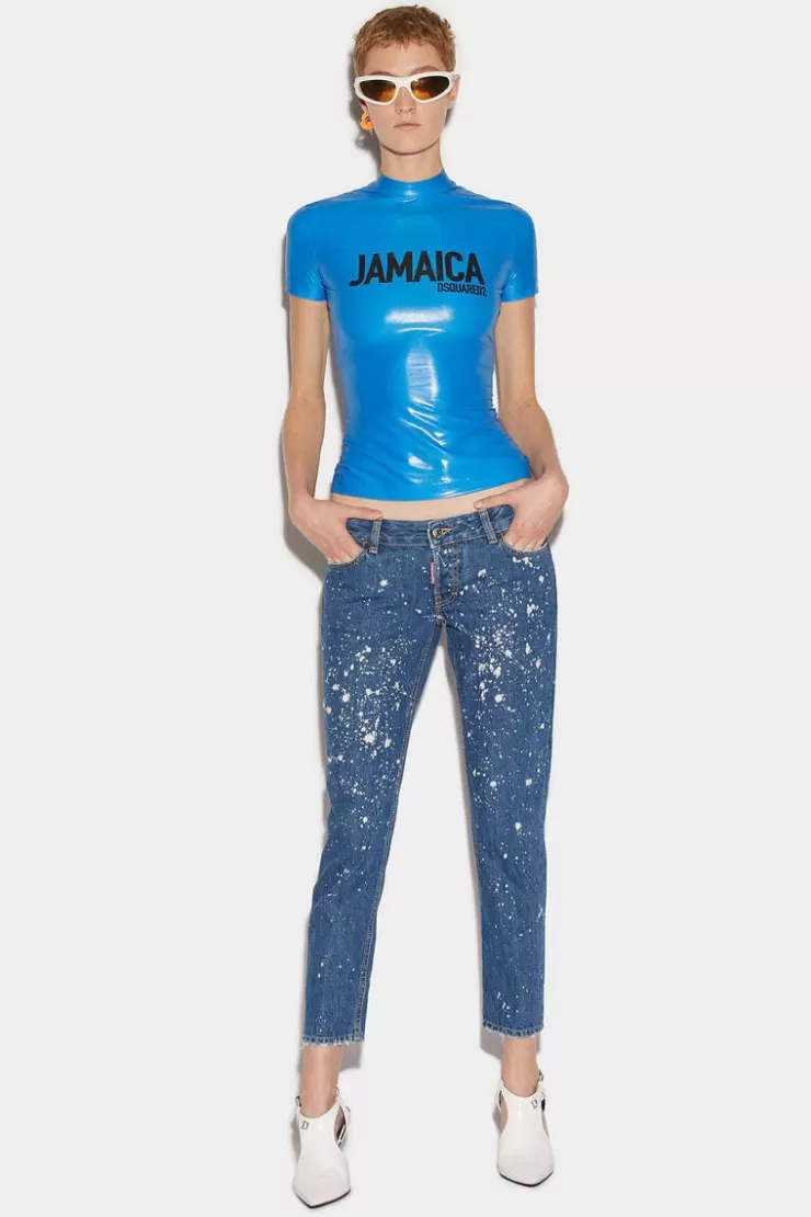 Dsquared2 Medium Sea Salt Wash Jennifer Cropped Jeans>Donna Jeans