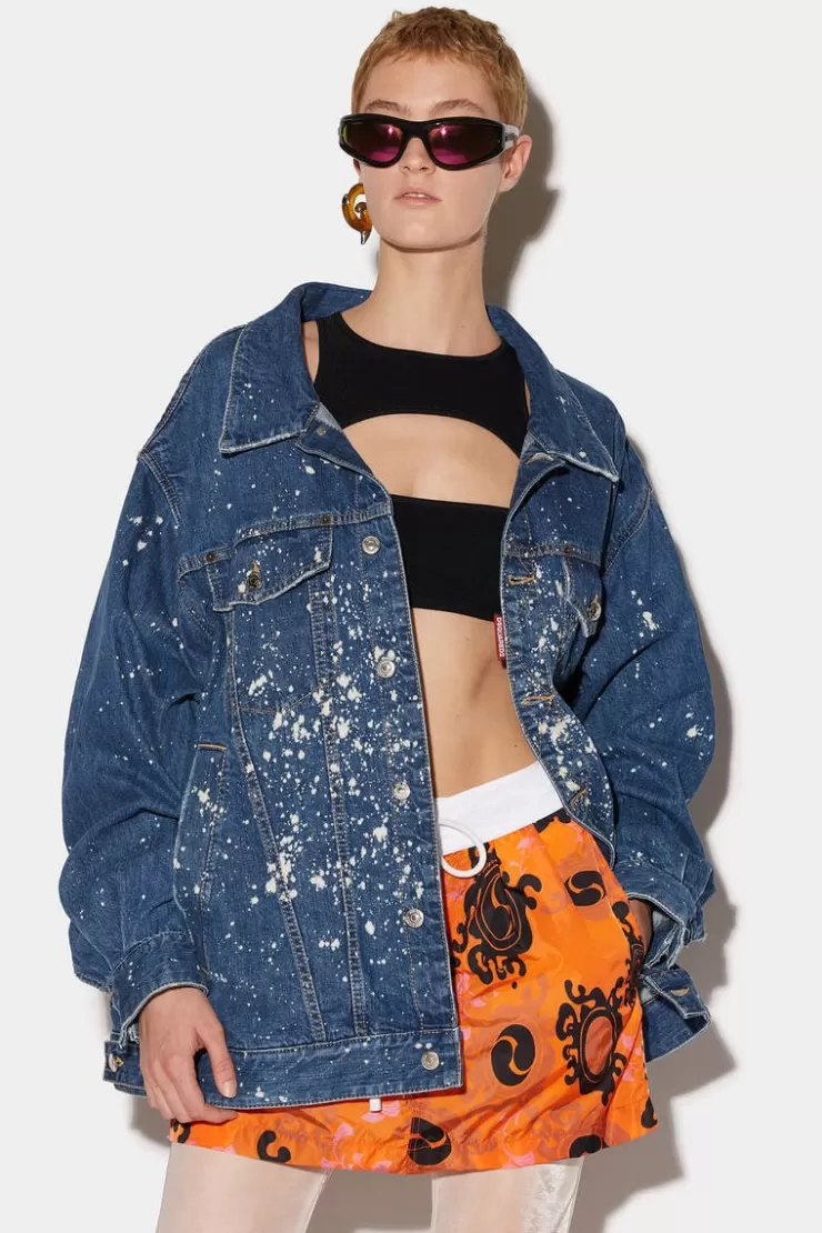 Dsquared2 Medium Sea Salt Wash Over Jean Jacket>Donna Cappotti & Giubbotti