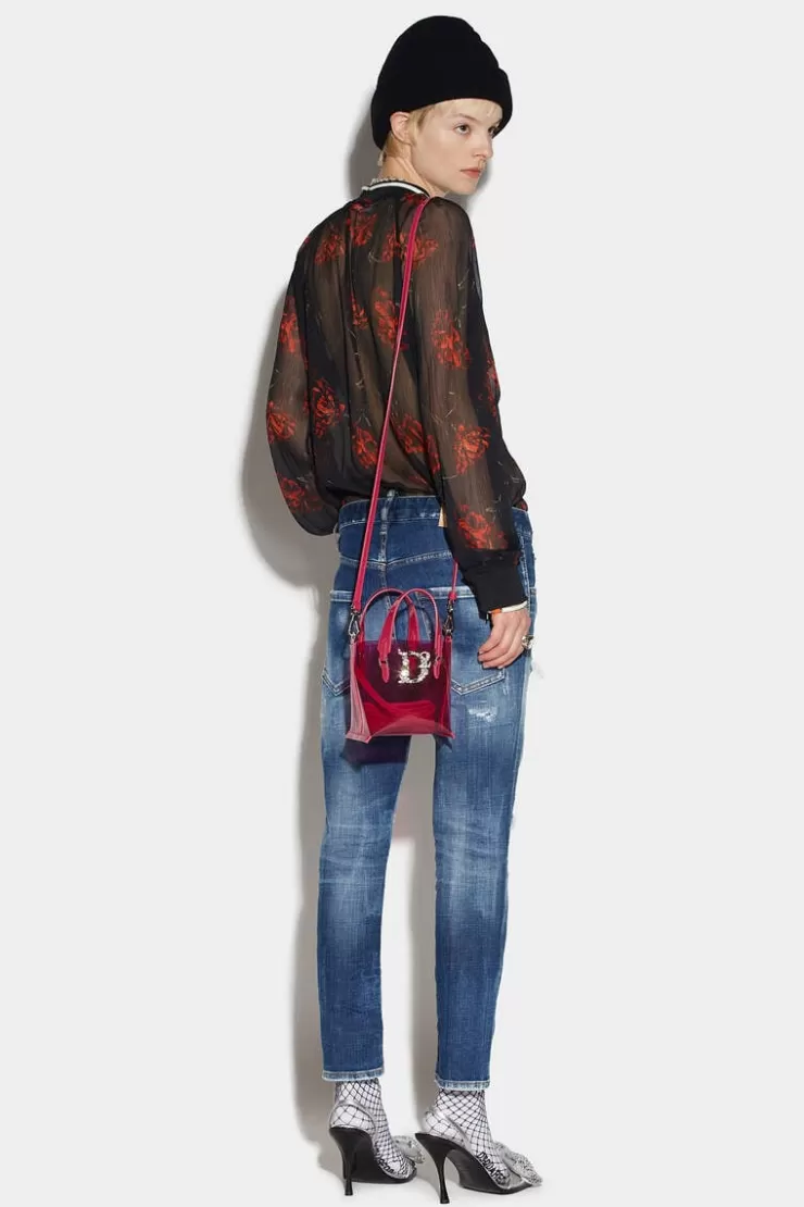 Dsquared2 Medium Slash Wash Cool Girl Cropped Jeans>Donna Jeans
