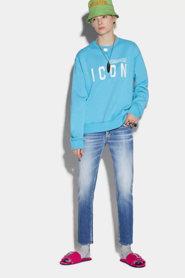 Dsquared2 Medium Surf Wash Jennifer Cropped Jeans>Donna Jeans