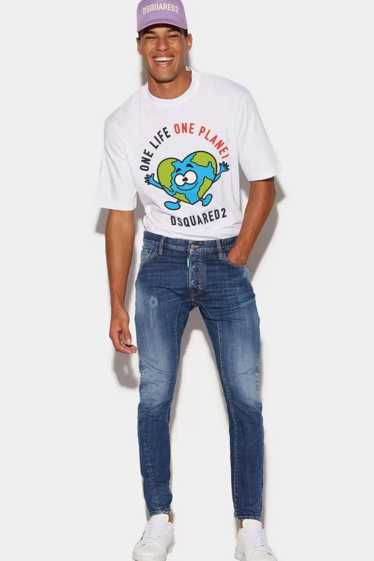 Dsquared2 Medium Wash Tidy Biker Jeans>Uomo Jeans