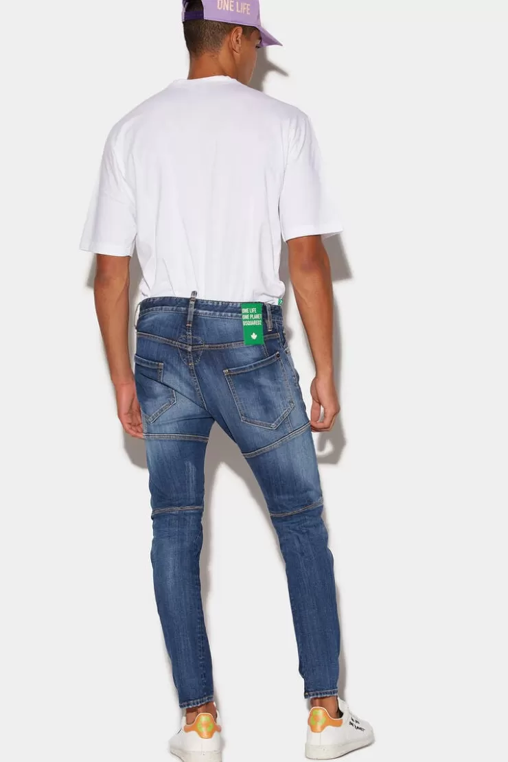 Dsquared2 Medium Wash Tidy Biker Jeans>Uomo Jeans