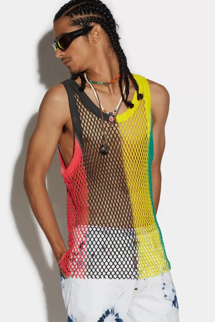 Dsquared2 Mesh Tank Top>Uomo T-Shirt & Polo