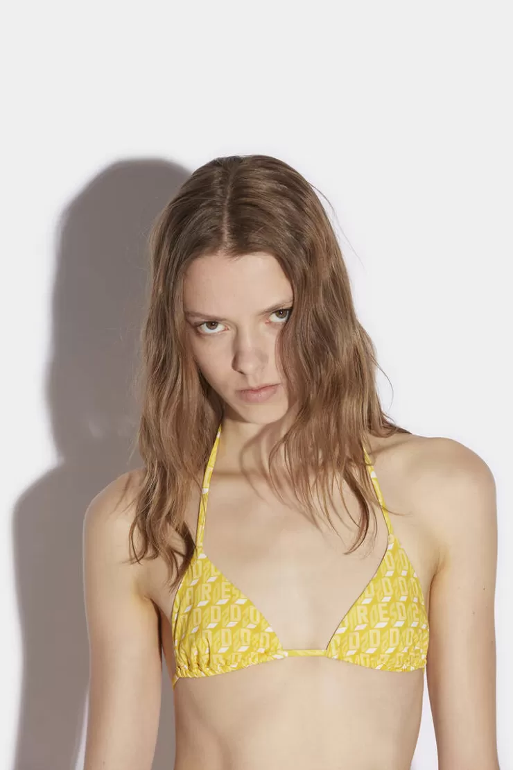 Dsquared2 Monogram Bikini Top>Donna Costumi