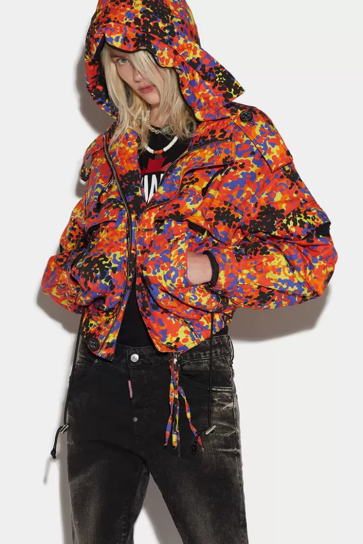 Dsquared2 Multipocket Crop Jacket>Donna Cappotti & Giubbotti