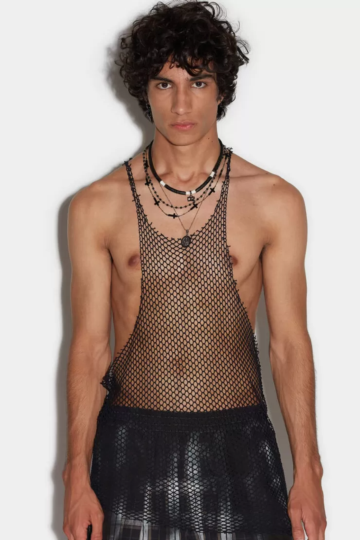 Dsquared2 Net Tank Top>Uomo T-Shirt & Polo
