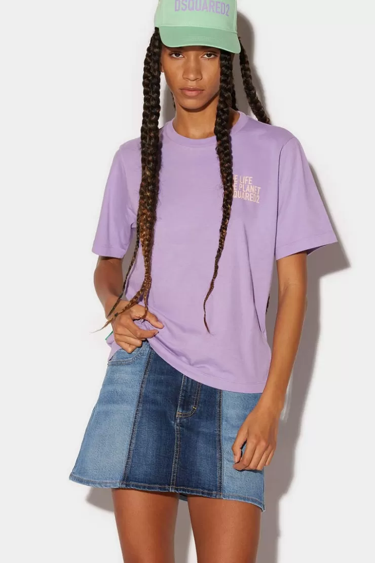 Dsquared2 One Life Easy Tee T-Shirt>Donna Top & T-Shirt