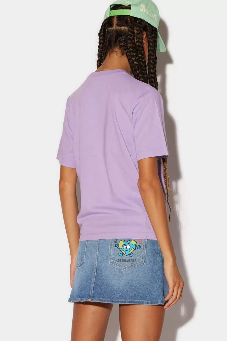 Dsquared2 One Life Easy Tee T-Shirt>Donna Top & T-Shirt