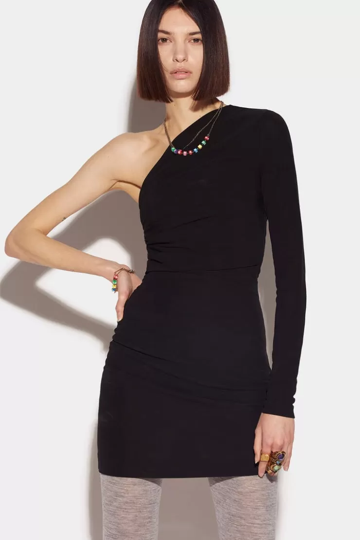 Dsquared2 One Shoulder Dress>Donna Vestiti E Tute