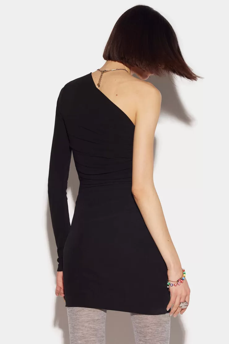 Dsquared2 One Shoulder Dress>Donna Vestiti E Tute