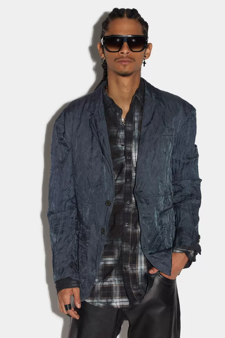 Dsquared2 Patchwork Super Relax Shoulder Jacket>Uomo Abiti & Giacche