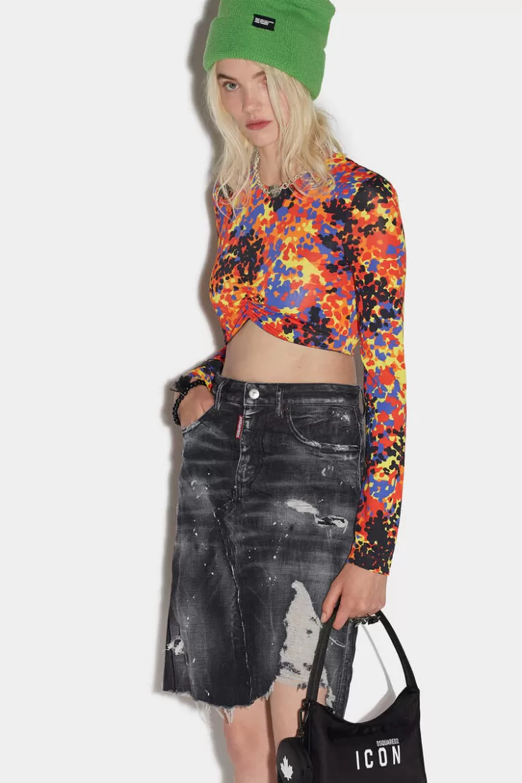 Dsquared2 Peekaboo Longsleeves Top>Donna Top & T-Shirt