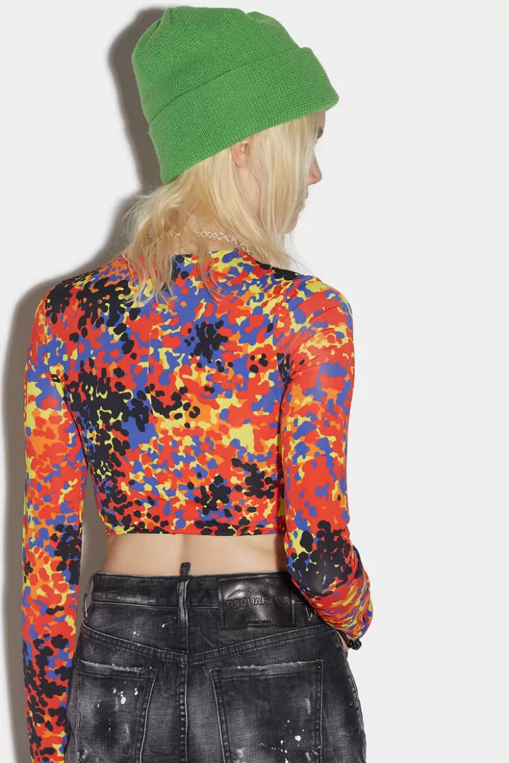 Dsquared2 Peekaboo Longsleeves Top>Donna Top & T-Shirt