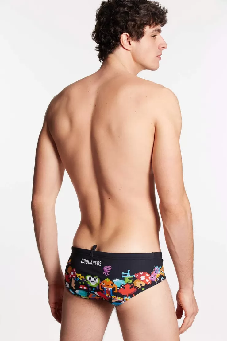 Dsquared2 Pixel Gamer Swim Brief>Uomo Costumi