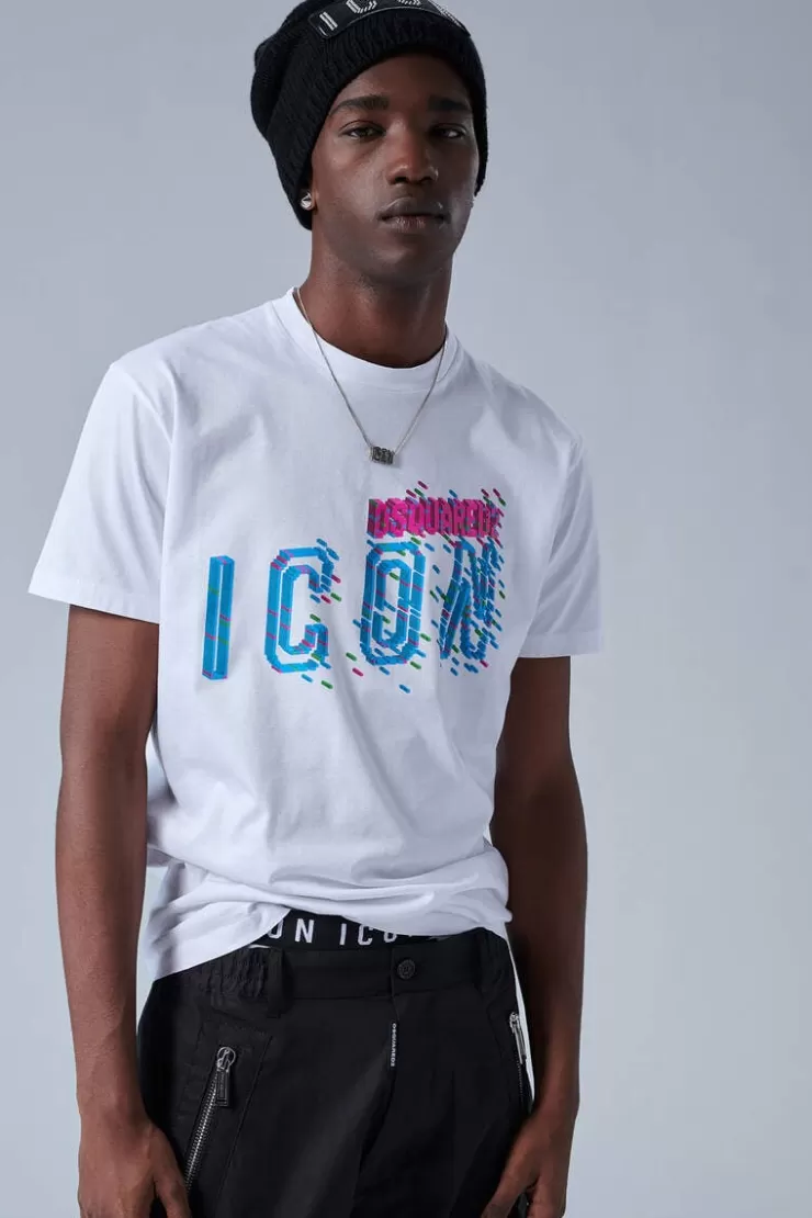 Dsquared2 Pixeled Icon Cool T-Shirt>Uomo T-Shirt & Polo