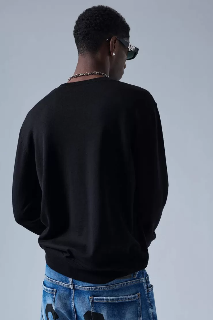 Dsquared2 Pixeled Icon Crewneck Knit>Uomo Maglieria