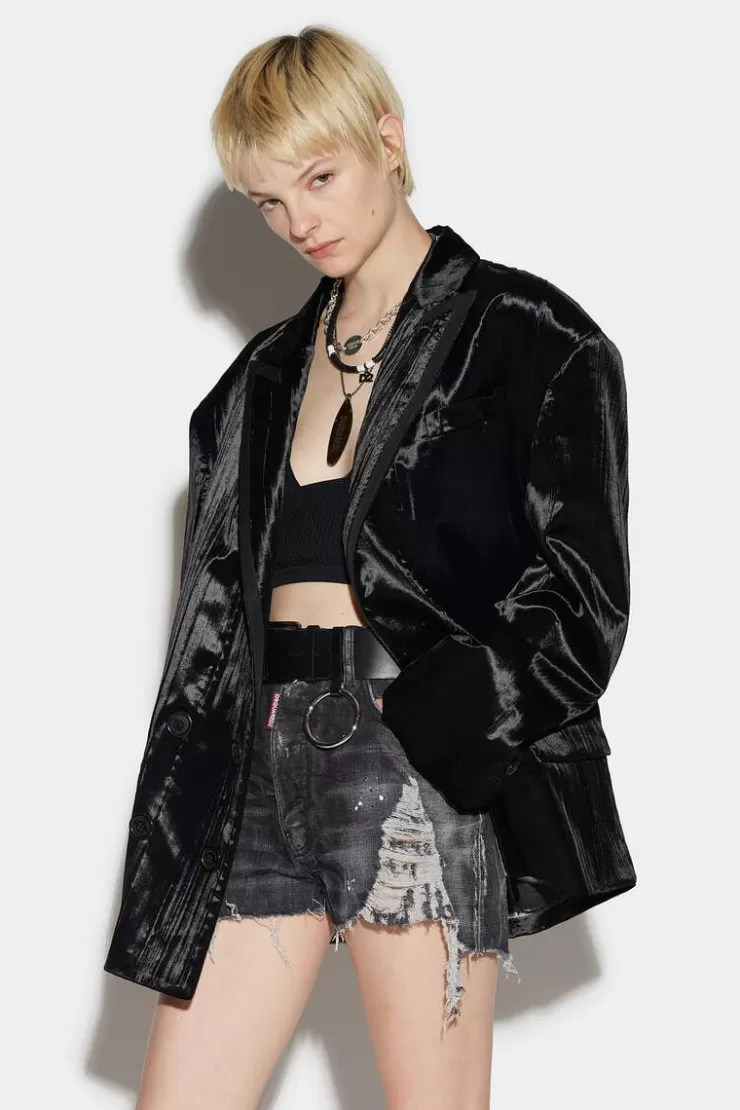 Dsquared2 Raw Cut Baggy Shorts>Donna Pantaloni Corti