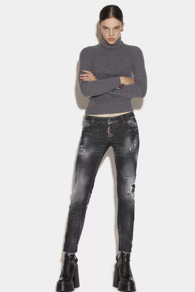 Dsquared2 Ripped Knee Wash Jennifer Jeans>Donna Jeans