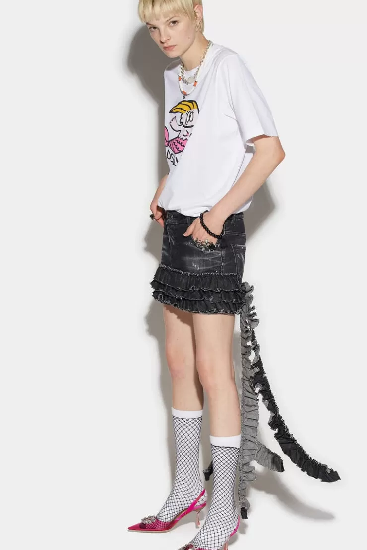 Dsquared2 Rouched Mini Skirt>Donna Gonne