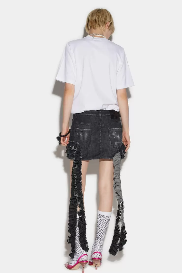Dsquared2 Rouched Mini Skirt>Donna Gonne