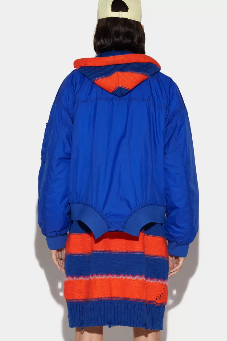 Dsquared2 Round Cut Oversized Bomber>Donna Cappotti & Giubbotti