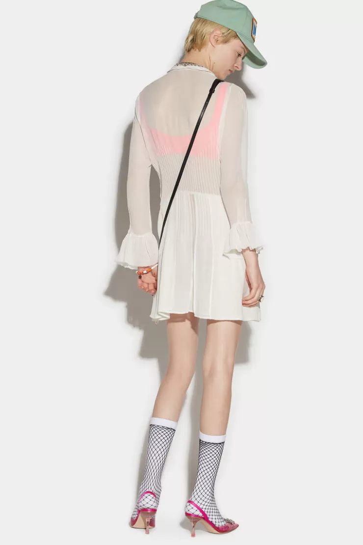 Dsquared2 Ruffle Bow Tie Dress>Donna Vestiti E Tute