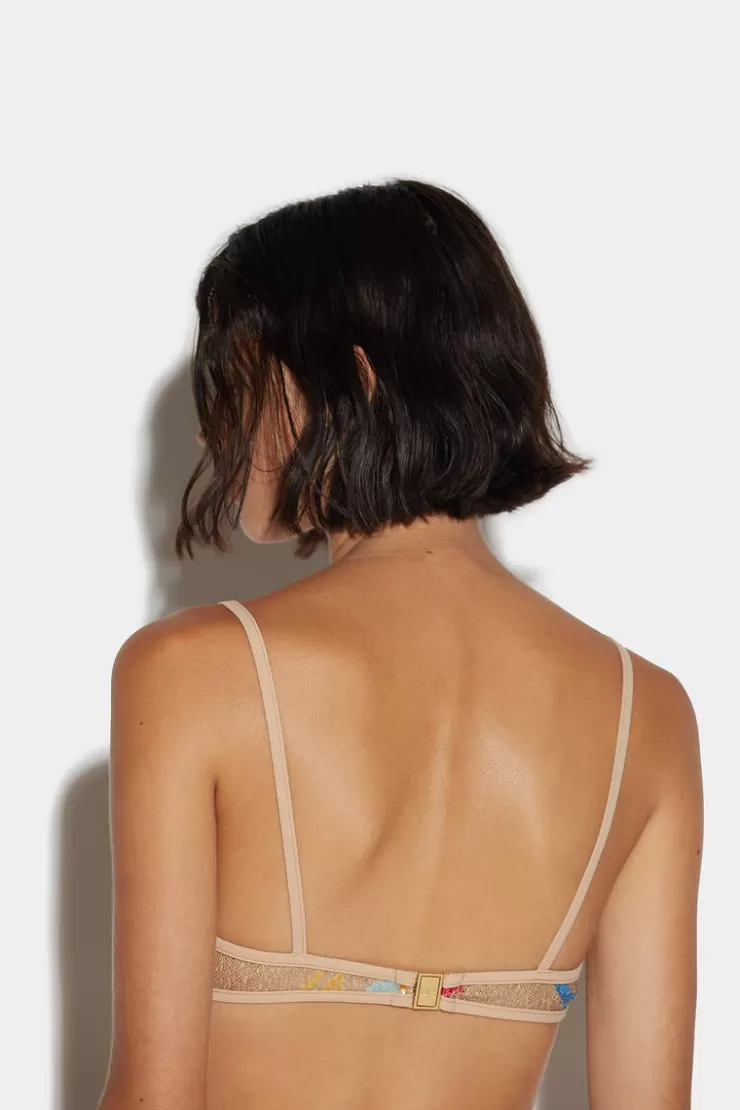 Dsquared2 Sequins Tulle Bandeau Top>Donna Costumi