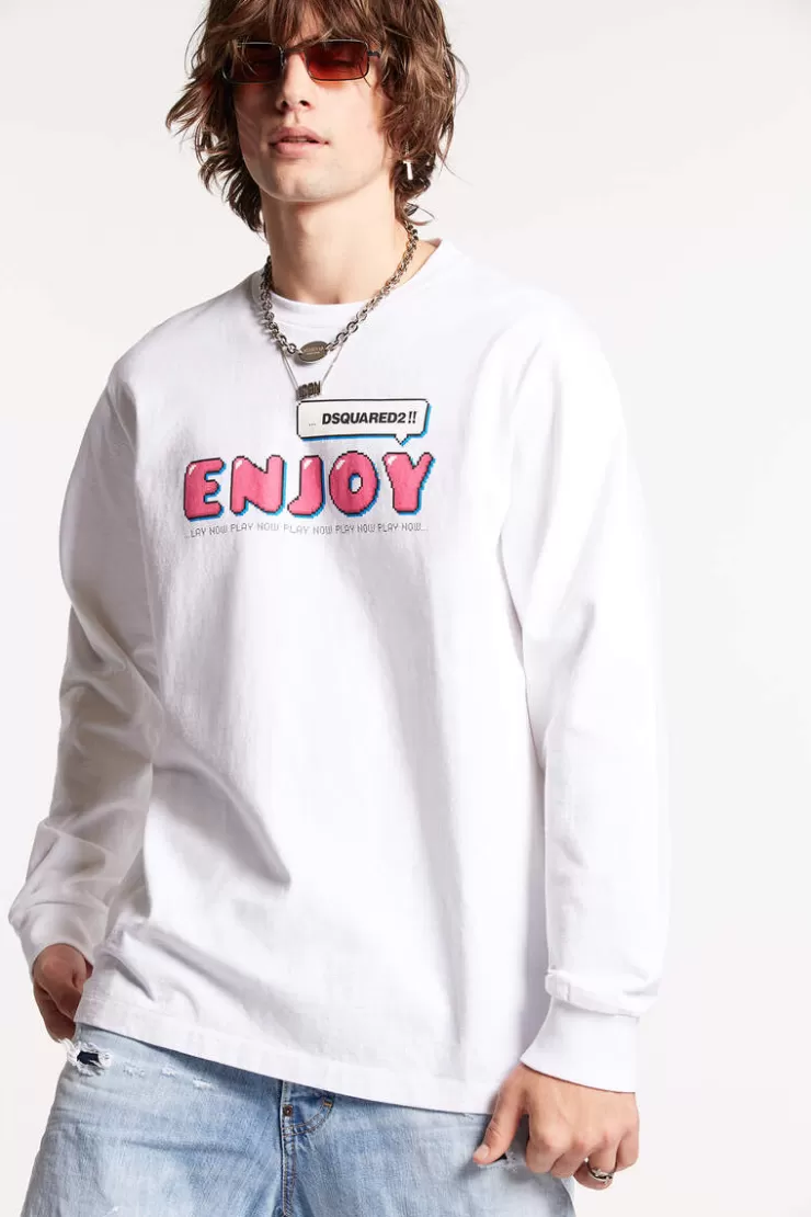 Dsquared2 Skater Long Sleeves T-Shirt>Uomo T-Shirt & Polo