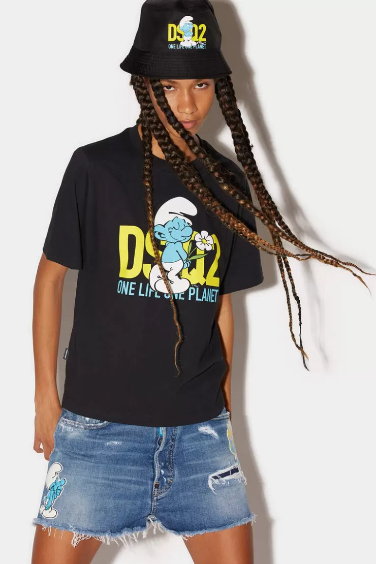 Dsquared2 Smurfs Easy Tee T-Shirt>Donna Top & T-Shirt