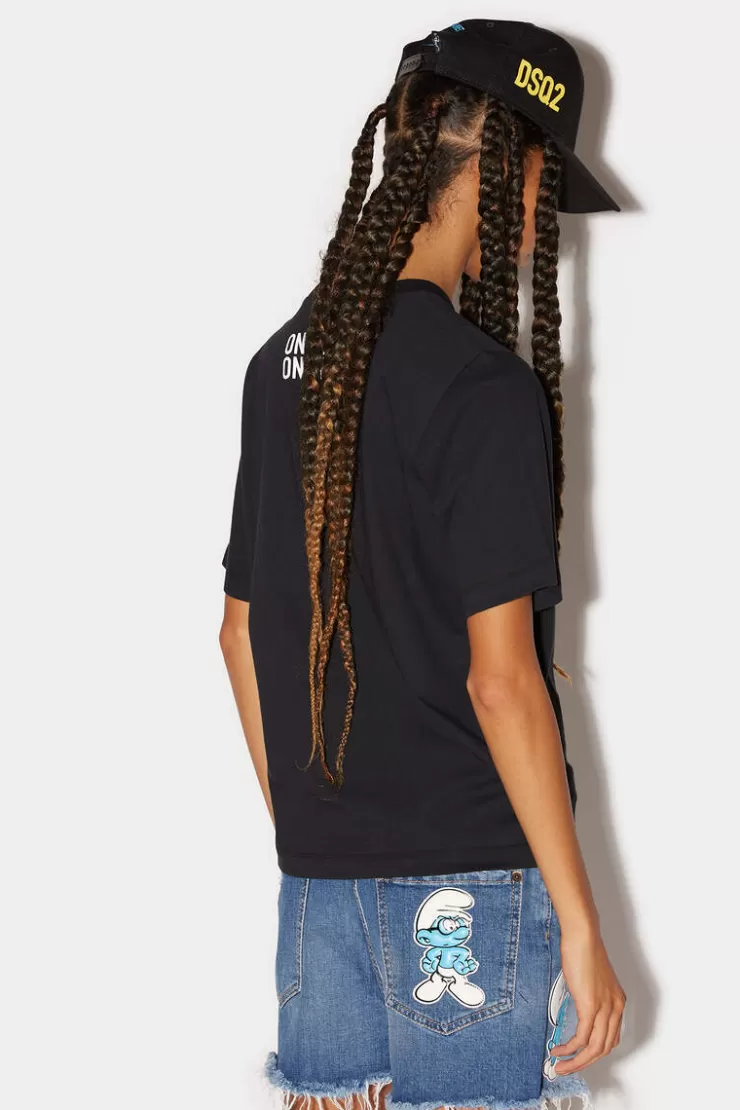 Dsquared2 Smurfs Easy Tee T-Shirt>Donna Top & T-Shirt