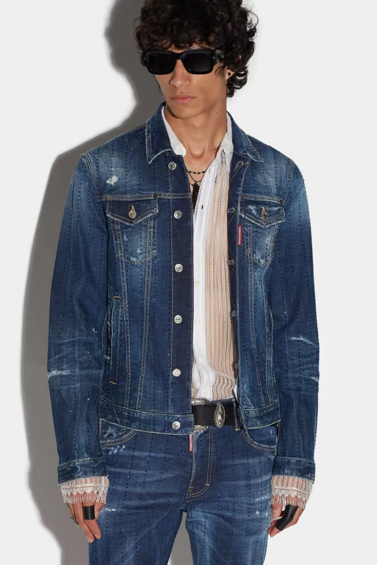 Dsquared2 Sparkle Dark Sparkle Wash Dan Jean Jacket>Uomo Cappotti & Giubbotti