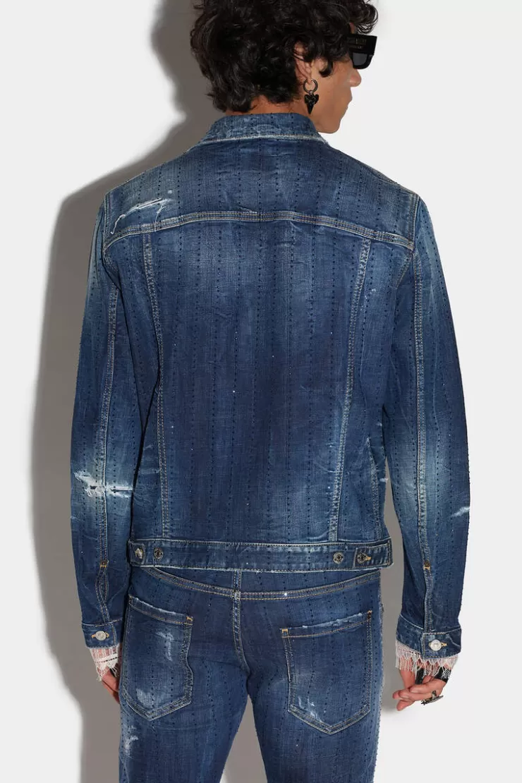 Dsquared2 Sparkle Dark Sparkle Wash Dan Jean Jacket>Uomo Cappotti & Giubbotti