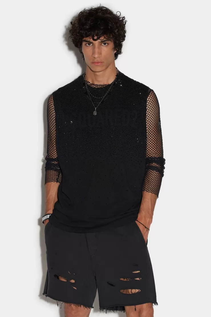 Dsquared2 Sparkle Tank Over Cigarette T-Shirt>Uomo T-Shirt & Polo