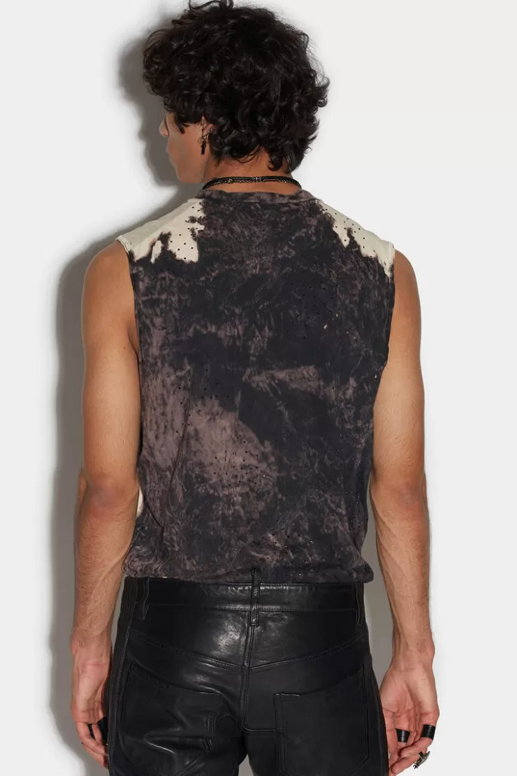 Dsquared2 Stone Tie&Dyed Cigarette T-Shirt>Uomo T-Shirt & Polo