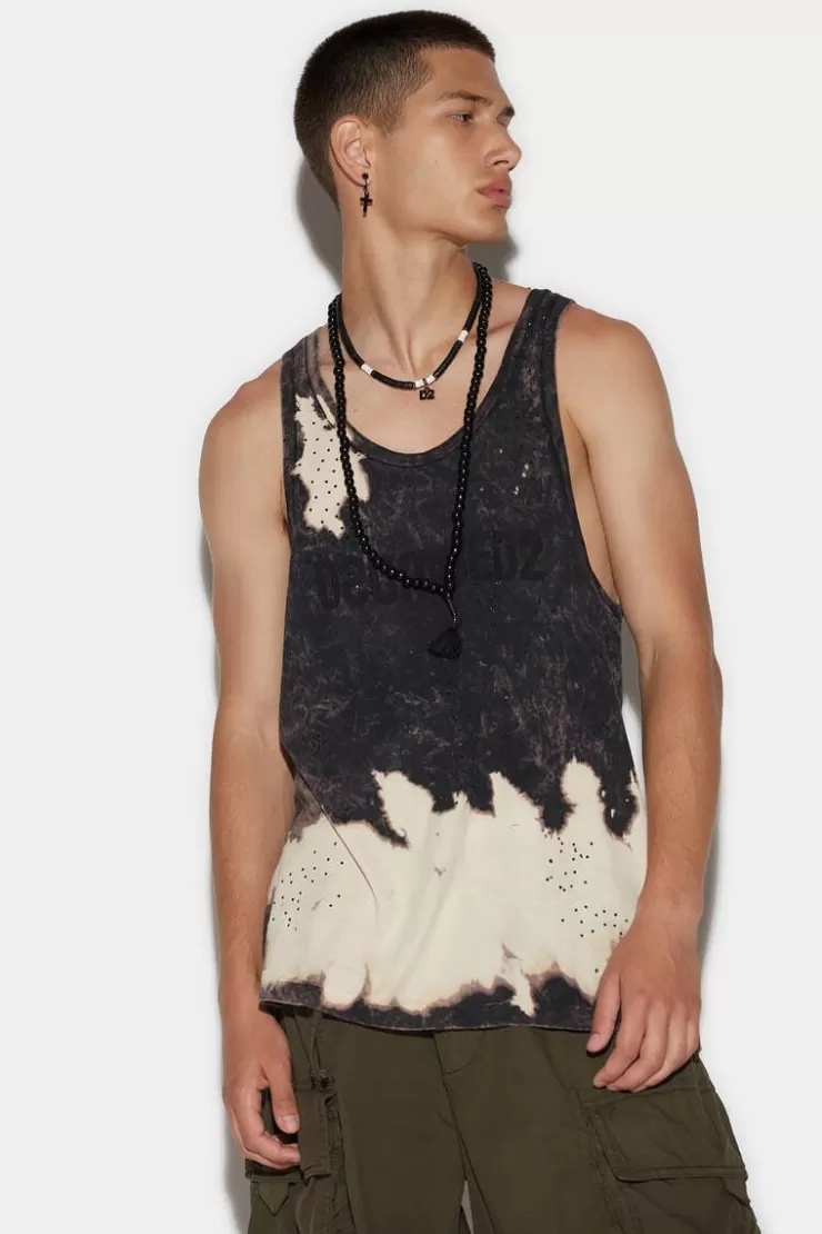 Dsquared2 Stone Tie&Dyed Over Vogatore Tank Top>Uomo T-Shirt & Polo