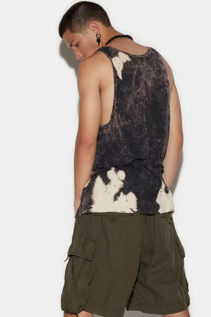 Dsquared2 Stone Tie&Dyed Over Vogatore Tank Top>Uomo T-Shirt & Polo