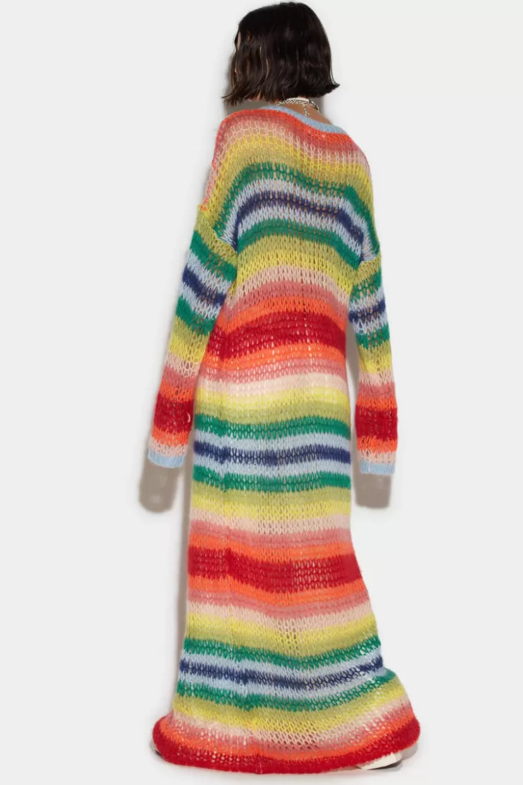Dsquared2 Stripe Long Dress>Donna Vestiti E Tute