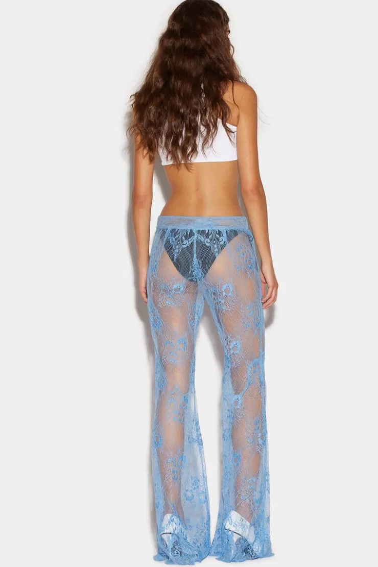 Dsquared2 Super Flared Lace Pants>Donna Pantaloni