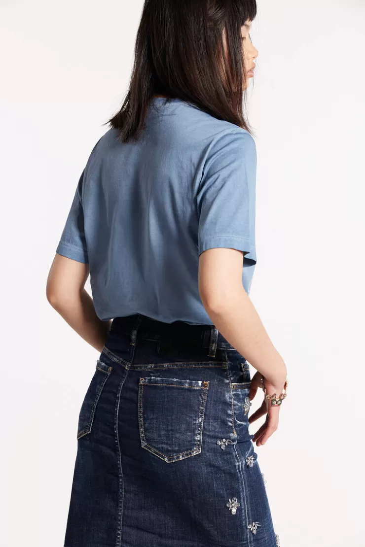 Dsquared2 Super Negative Dyed Easy T-Shirt>Donna Top & T-Shirt